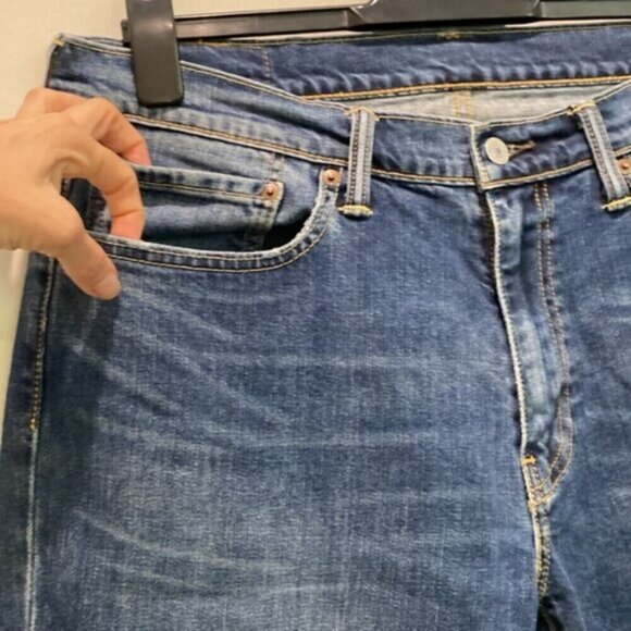 Levi's Straight Leg Blue Jeans Size 34 - Picture 7 of 15